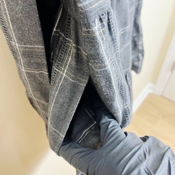 Cat & Jack Plaid Tiered Peasant Dress Size 8 (M) Gray Pockets - Picture 7 of 9